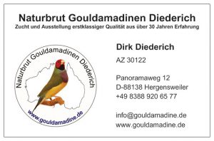 Kontakt Naturbrut Gouldamadinen Diederich Hergensweiler